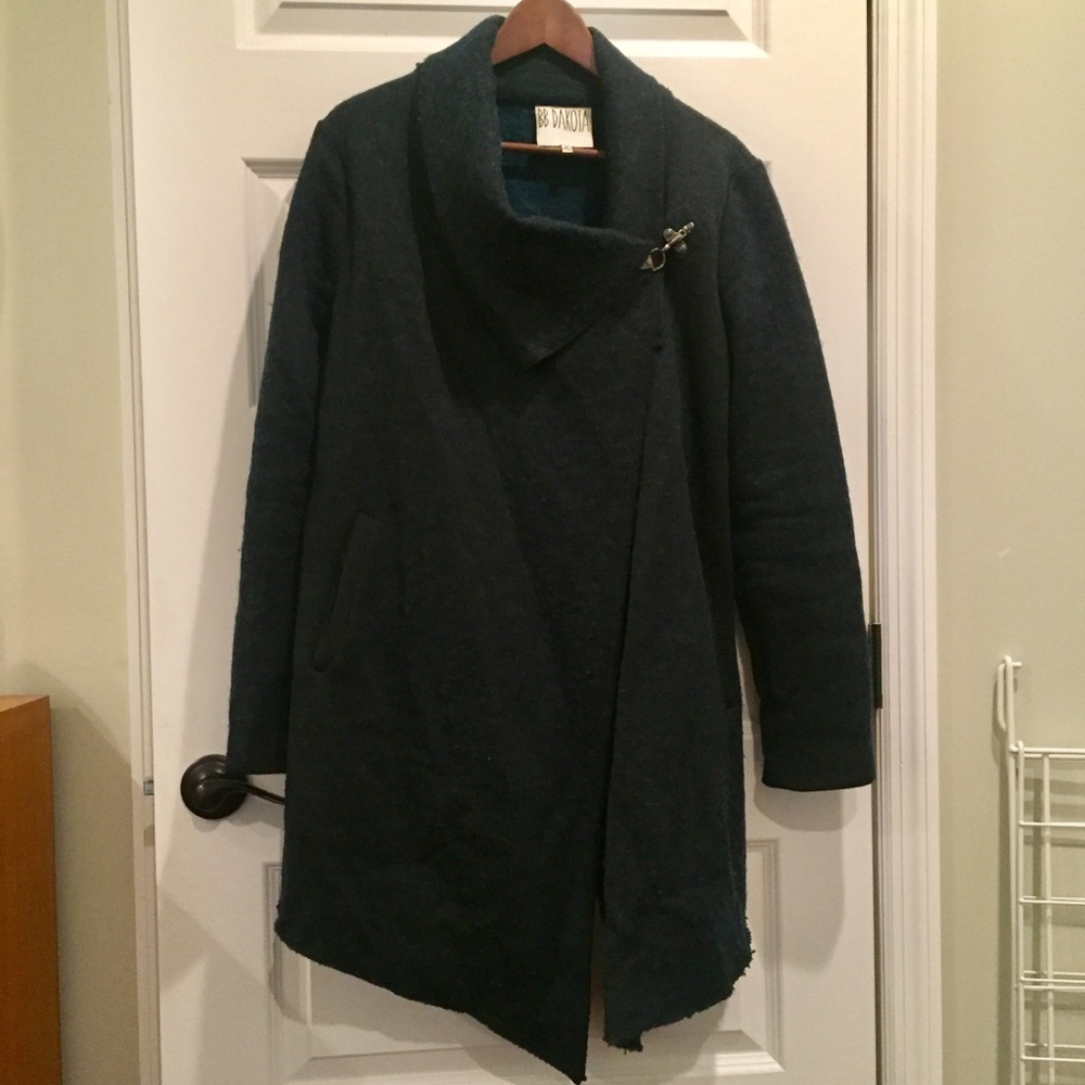 Green Wool Cape Coat